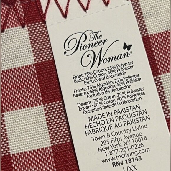 Pioneer Woman Heritage Patchwork Cotton Placemat Reversible Plaid Blue Red 4 PC - Picture 12 of 16